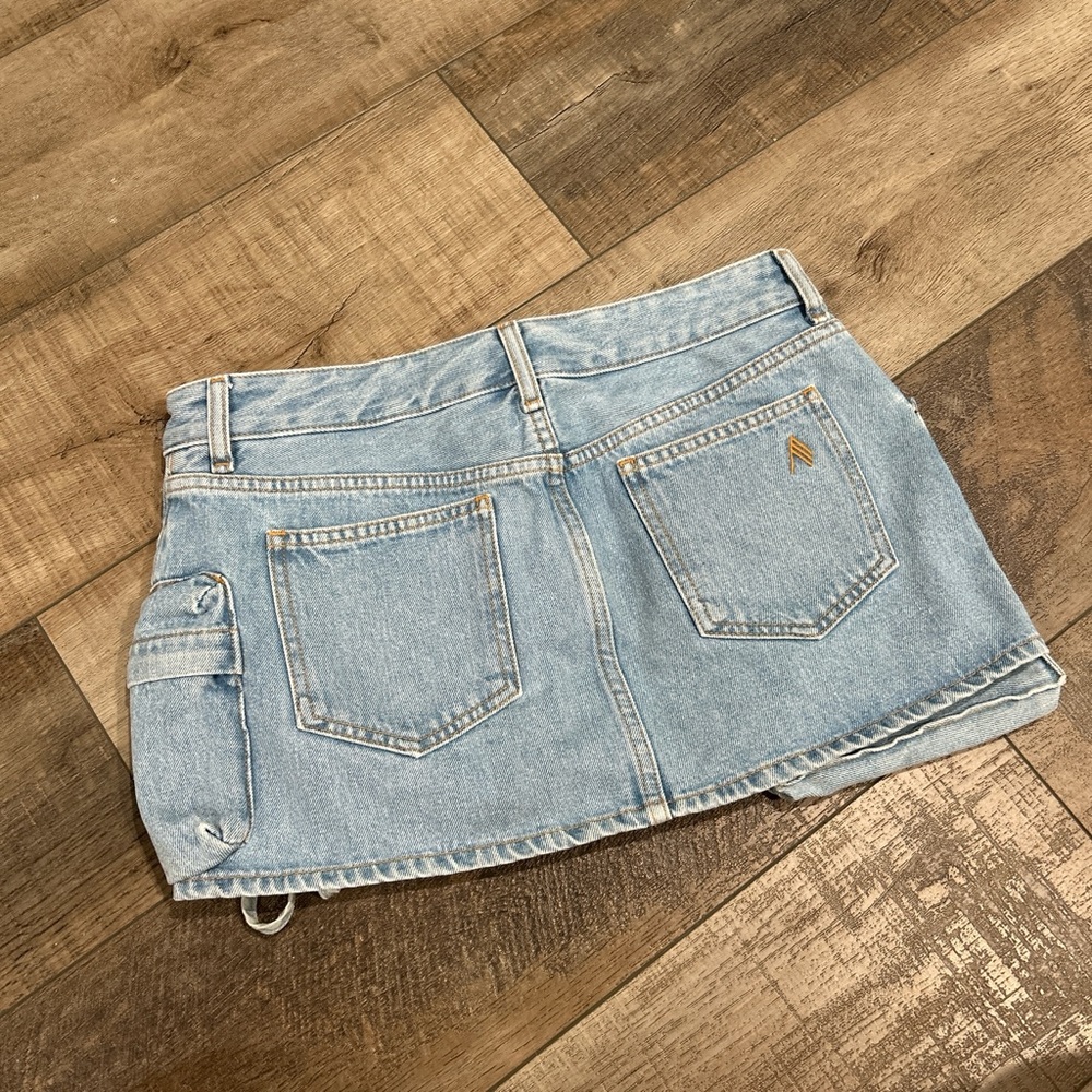 The ATTICO Fay cargo pocket denim mini skirt - Picture 6 of 6